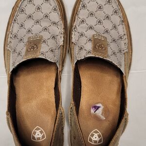 Ariat Brown and Gray Slip-On Cruser Shoes